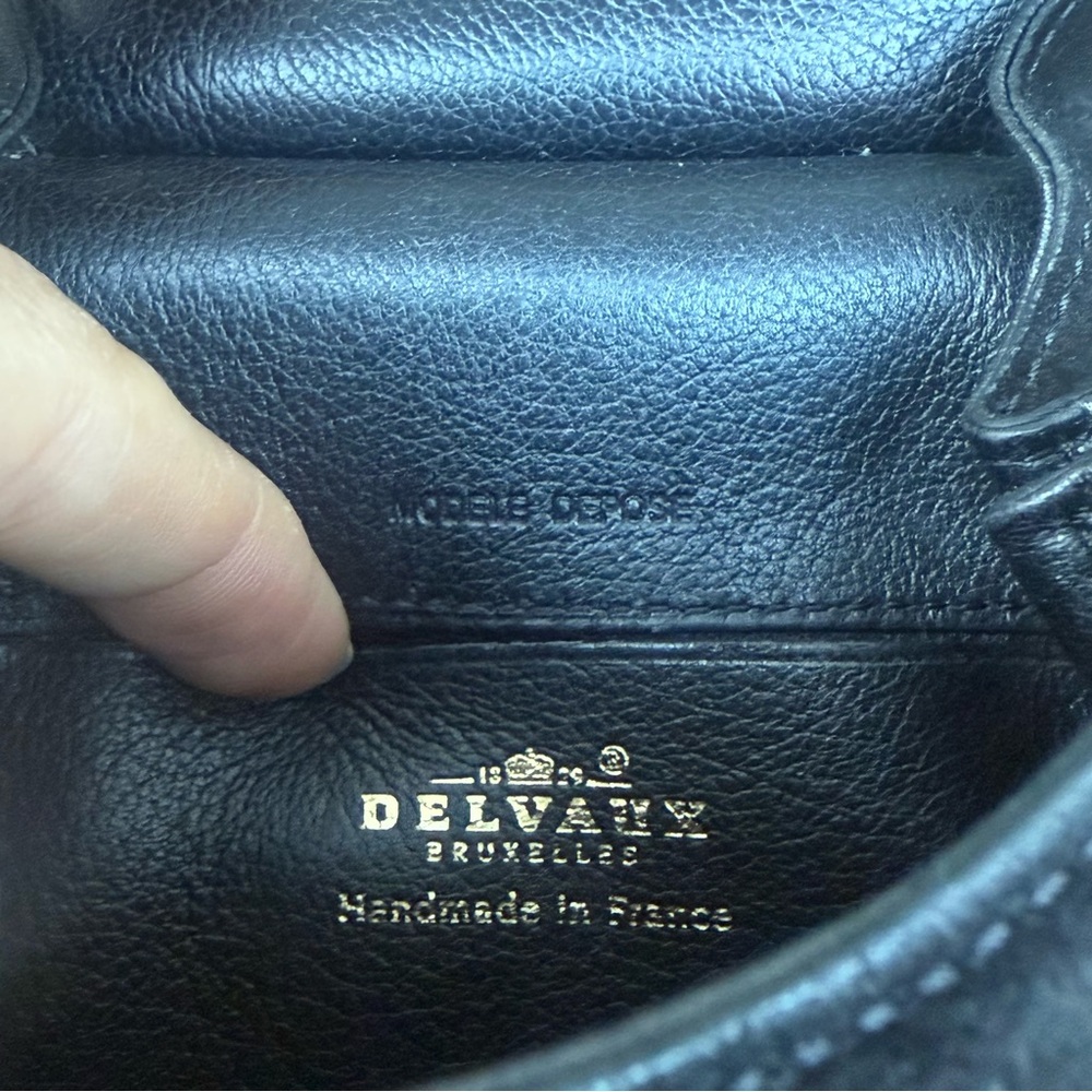 Delvaux Black Suede Mini Cerceau Bag Purse - Picture 10 of 14